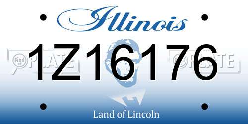 1Z16176 Illinois License Plate