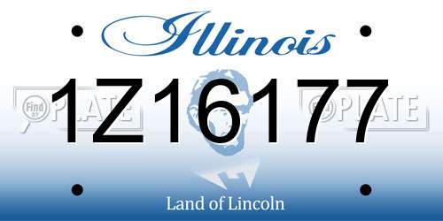 1Z16177 Illinois License Plate
