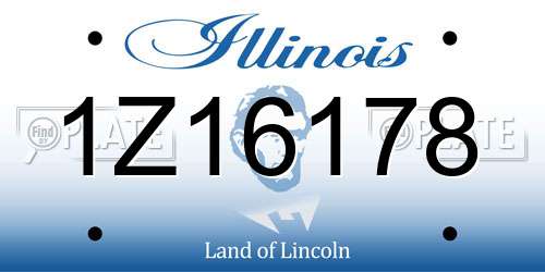 1Z16178 Illinois License Plate