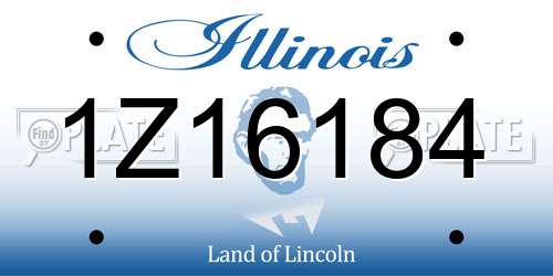 1Z16184 Illinois License Plate