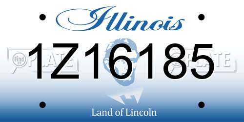 1Z16185 Illinois License Plate