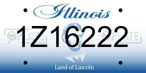 1Z16222 Illinois License Plate