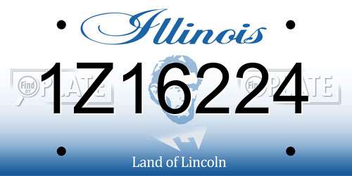 1Z16224 Illinois License Plate