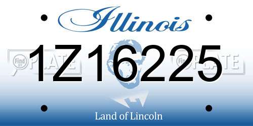 1Z16225 Illinois License Plate