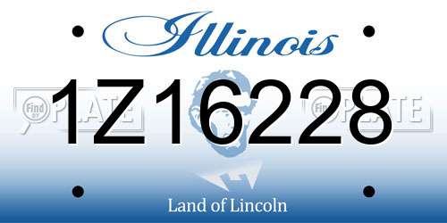 1Z16228 Illinois License Plate