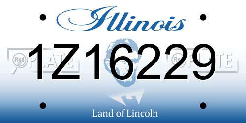 1Z16229 Illinois License Plate