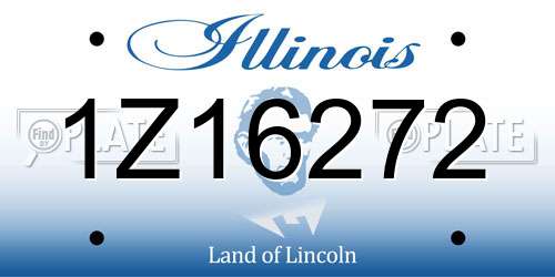 1Z16272 Illinois License Plate