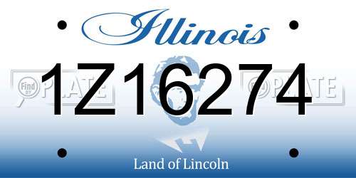 1Z16274 Illinois License Plate