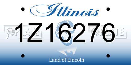 1Z16276 Illinois License Plate