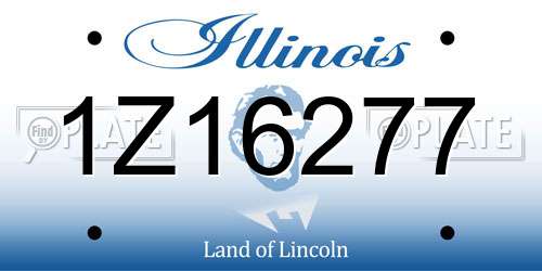 1Z16277 Illinois License Plate
