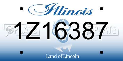 1Z16387 Illinois License Plate