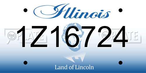 1Z16724 Illinois License Plate