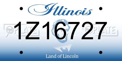 1Z16727 Illinois License Plate