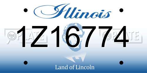1Z16774 Illinois License Plate