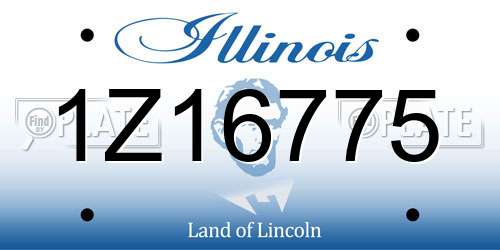 1Z16775 Illinois License Plate