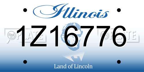 1Z16776 Illinois License Plate