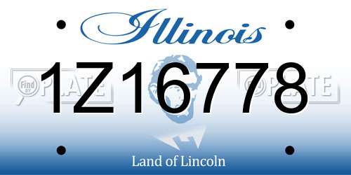 1Z16778 Illinois License Plate