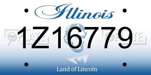 1Z16779 Illinois License Plate