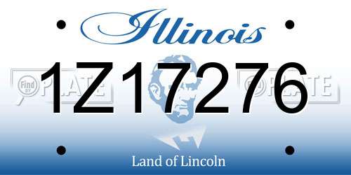 1Z17276 Illinois License Plate