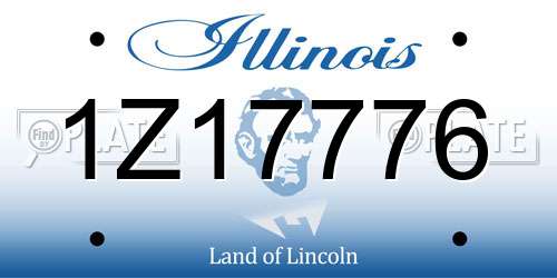 1Z17776 Illinois License Plate