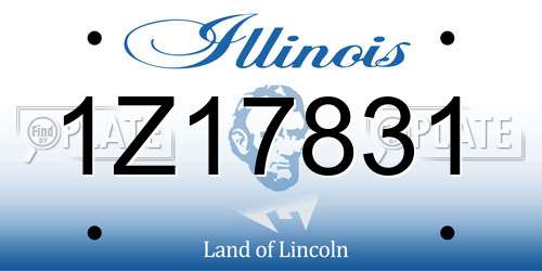 1Z17831 Illinois License Plate