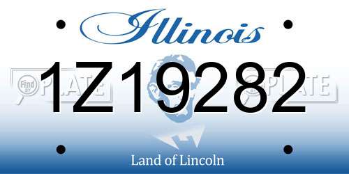 1Z19282 Illinois License Plate