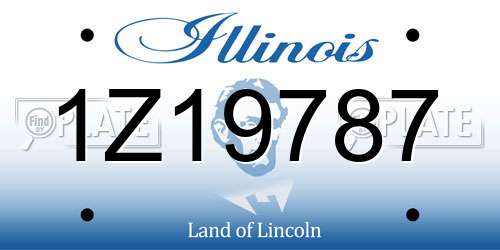 1Z19787 Illinois License Plate