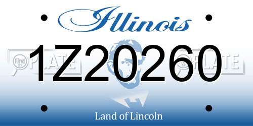 1Z20260 Illinois License Plate