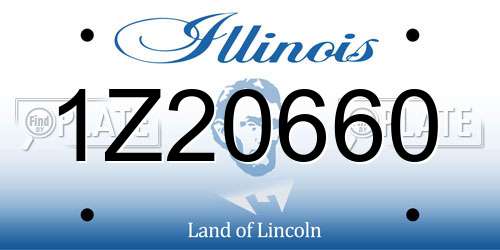 1Z20660 Illinois License Plate