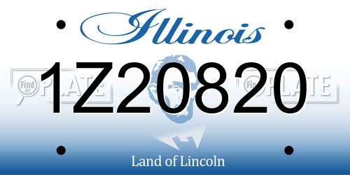 1Z20820 Illinois License Plate