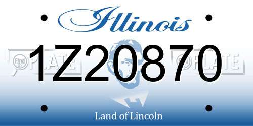 1Z20870 Illinois License Plate