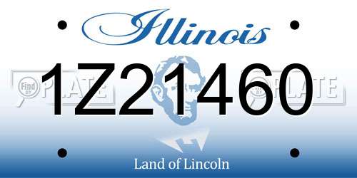 1Z21460 Illinois License Plate