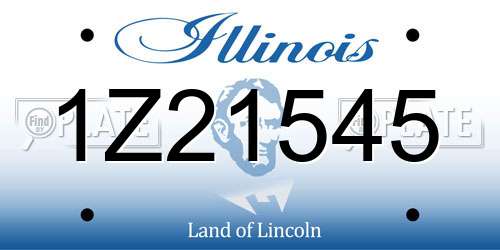 1Z21545 Illinois License Plate