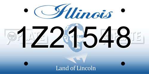 1Z21548 Illinois License Plate
