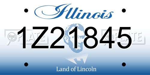 1Z21845 Illinois License Plate