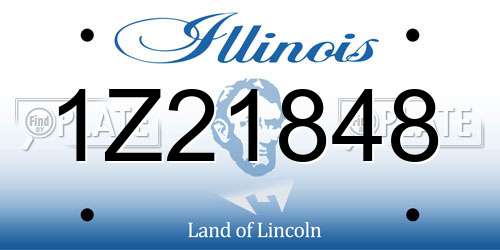 1Z21848 Illinois License Plate