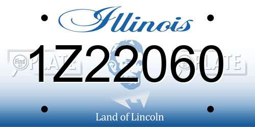 1Z22060 Illinois License Plate