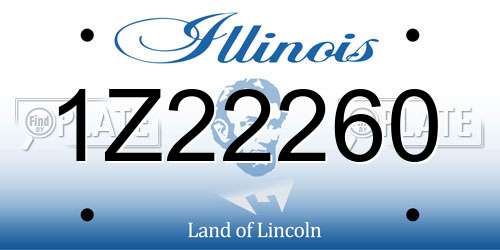 1Z22260 Illinois License Plate