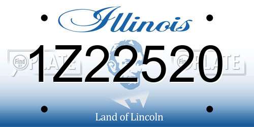 1Z22520 Illinois License Plate