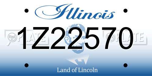 1Z22570 Illinois License Plate