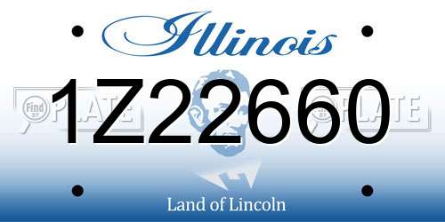 1Z22660 Illinois License Plate