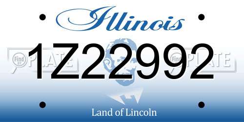 1Z22992 Illinois License Plate