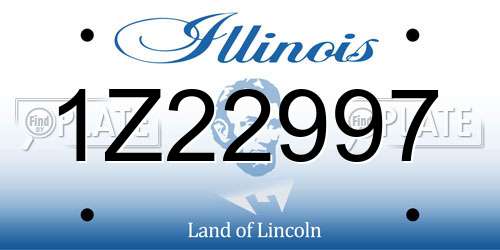 1Z22997 Illinois License Plate