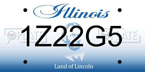 1Z22G5 Illinois License Plate