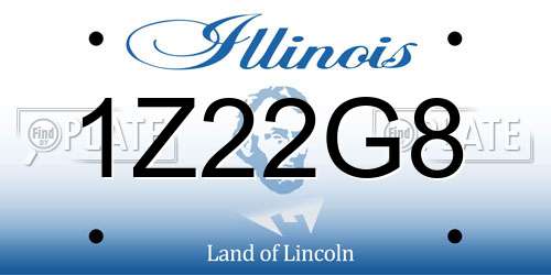 1Z22G8 Illinois License Plate