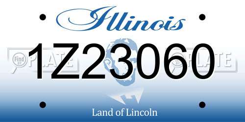 1Z23060 Illinois License Plate