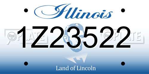 1Z23522 Illinois License Plate