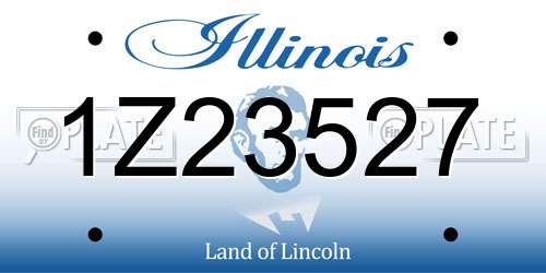 1Z23527 Illinois License Plate