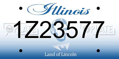 1Z23577 Illinois License Plate