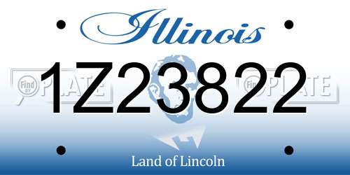 1Z23822 Illinois License Plate